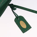 FENDI Tote Bag Leather Green Gold Silver Auth 195755V-14