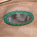 FENDI Tote Bag Leather Green Gold Silver Auth 195755V-16