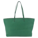 FENDI Tote Bag Leather Green Gold Silver Auth 195755V-3