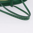 FENDI Tote Bag Leather Green Gold Silver Auth 195755V-7