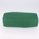 FENDI Tote Bag Leather Green Gold Silver Auth 195755V-9