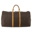 LOUIS VUITTON Monogram Keepall 55 Boston Bag M41424 LV Auth 195758-2