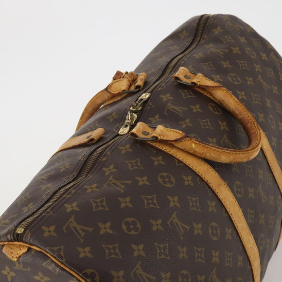 LOUIS VUITTON Monogram Keepall 55 Boston Bag M41424 LV Auth 195758