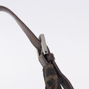 FENDI Zucca Canvas Hand Bag Brown Silver Auth 195759-17