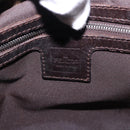 FENDI Zucca Canvas Hand Bag Brown Silver Auth 195759-19