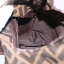 FENDI Zucca Canvas Hand Bag Brown Silver Auth 195759-20
