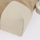 LOEWE Anagram Shoulder Bag Suede Beige Gold Tone Auth 195760V-15