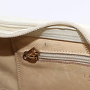 LOEWE Anagram Shoulder Bag Suede Beige Gold Tone Auth 195760V-19