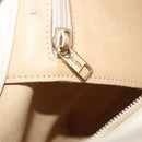 LOEWE Anagram Shoulder Bag Suede Beige Gold Tone Auth 195760V-22