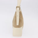 LOEWE Anagram Shoulder Bag Suede Beige Gold Tone Auth 195760V-4