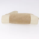 LOEWE Anagram Shoulder Bag Suede Beige Gold Tone Auth 195760V-5