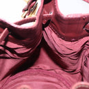 CARTIER Must Line Shoulder Bag Leather Bordeaux Gold Tone Auth 195766-18