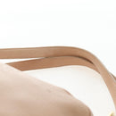 PRADA Tote Bag Leather Beige Gold Tone Auth 195767V-12