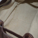 PRADA Tote Bag Leather Brown Gold Tone Auth 195768M-19