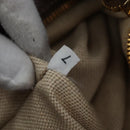 PRADA Tote Bag Leather Brown Gold Tone Auth 195768M-27