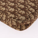 Christian Dior Trotter Canvas Shoulder Bag Brown Gold Tone Auth 195770A-15