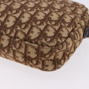 Christian Dior Trotter Canvas Shoulder Bag Brown Gold Tone Auth 195770A-16