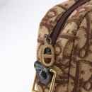 Christian Dior Trotter Canvas Shoulder Bag Brown Gold Tone Auth 195770A-10