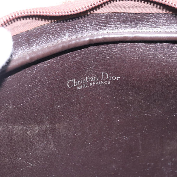 Christian Dior Trotter Canvas Shoulder Bag Brown Gold Tone Auth 195770A