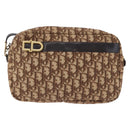 Christian Dior Trotter Canvas Shoulder Bag Brown Gold Tone Auth 195770A-13
