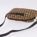 Christian Dior Trotter Canvas Shoulder Bag Brown Gold Tone Auth 195770A-6