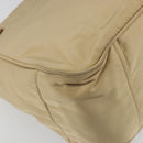 PRADA Tote Bag Nylon Beige Gold Auth 195771V-9