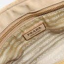 PRADA Tote Bag Nylon Beige Gold Auth 195771V-19