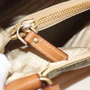 PRADA Tote Bag Nylon Beige Gold Auth 195771V-24