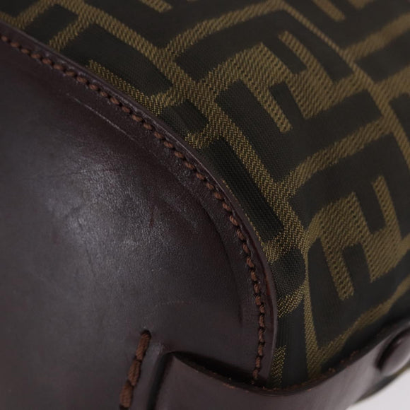 FENDI Zucca Canvas Hand Bag Brown Auth 195772
