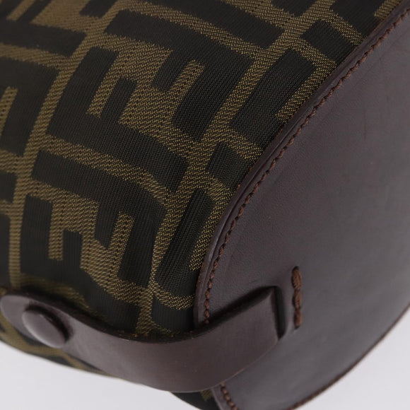 FENDI Zucca Canvas Hand Bag Brown Auth 195772