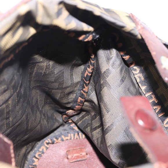 FENDI Zucca Canvas Hand Bag Brown Auth 195772