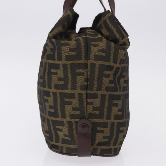 FENDI Zucca Canvas Hand Bag Brown Auth 195772
