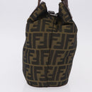 FENDI Zucca Canvas Hand Bag Brown Auth 195772-5