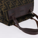 FENDI Zucca Canvas Hand Bag Brown Auth 195772-6