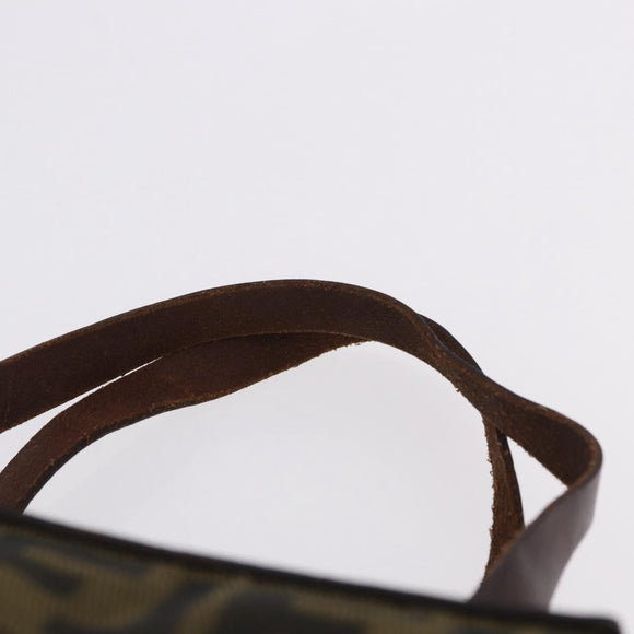 FENDI Zucca Canvas Hand Bag Brown Auth 195772