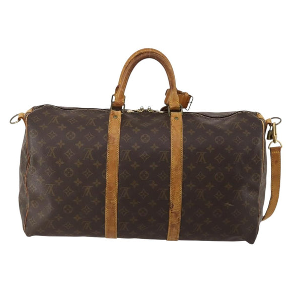 LOUIS VUITTON Monogram Keepall Bandouliere 50 Boston Bag M41416 LV Auth 195773