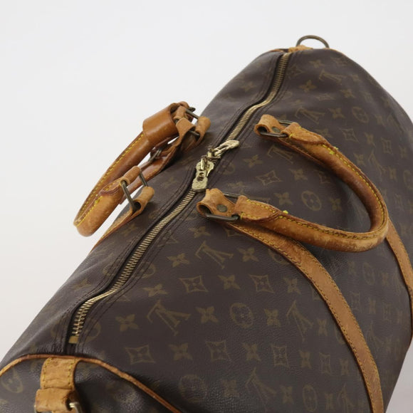 LOUIS VUITTON Monogram Keepall Bandouliere 50 Boston Bag M41416 LV Auth 195773