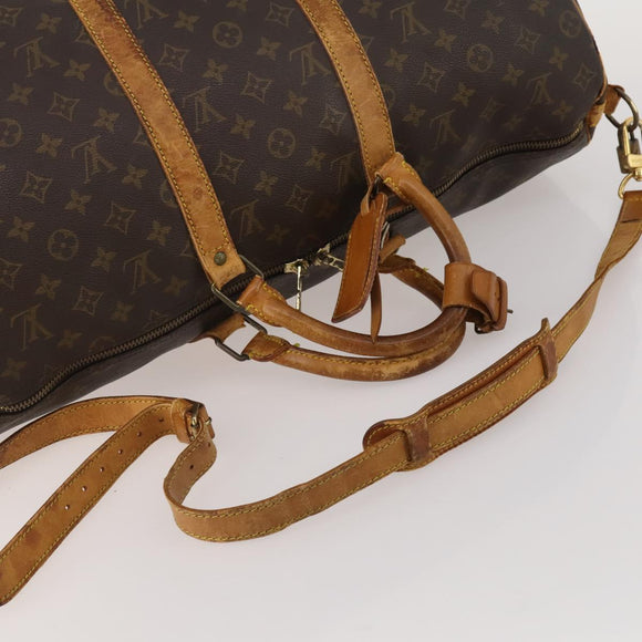 LOUIS VUITTON Monogram Keepall Bandouliere 50 Boston Bag M41416 LV Auth 195773