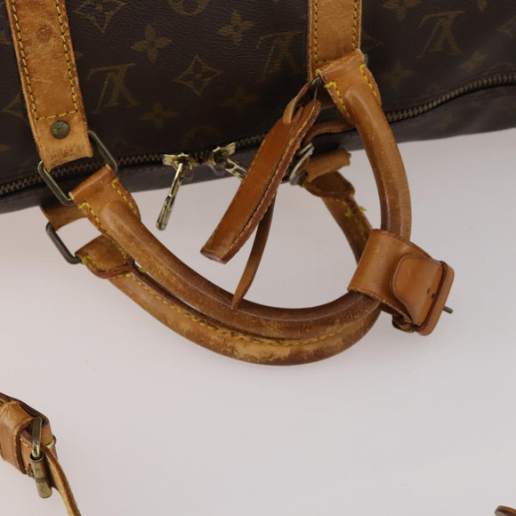 LOUIS VUITTON Monogram Keepall Bandouliere 50 Boston Bag M41416 LV Auth 195773