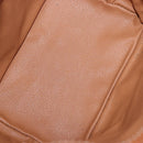 CELINE Macadam Shoulder Bag PVC Leather Brown Gold Tone Auth 195775-11