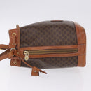 CELINE Macadam Shoulder Bag PVC Leather Brown Gold Tone Auth 195775-4