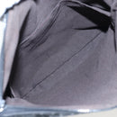 FENDI Zucchino Canvas Shoulder Bag Black Silver 8BT151 Auth 195776V-10