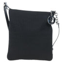 FENDI Zucchino Canvas Shoulder Bag Black Silver 8BT151 Auth 195776V-13