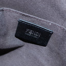 FENDI Zucchino Canvas Shoulder Bag Black Silver 8BT151 Auth 195776V-24
