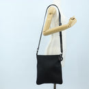 FENDI Zucchino Canvas Shoulder Bag Black Silver 8BT151 Auth 195776V-25