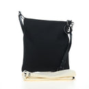FENDI Zucchino Canvas Shoulder Bag Black Silver 8BT151 Auth 195776V-12