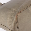 LOEWE Tote Bag Leather Gold Tone Auth 195777V-16