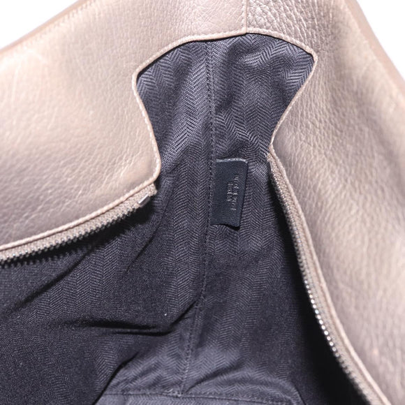 LOEWE Tote Bag Leather Gold Tone Auth 195777V
