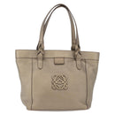 LOEWE Tote Bag Leather Gold Tone Auth 195777V-13