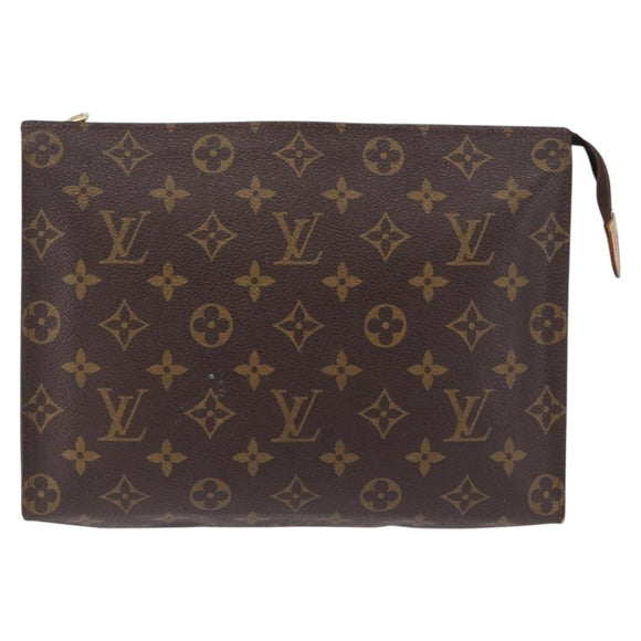 LOUIS VUITTON Monogram Poche Toilette 26 Pouch M47542 LV Auth 195782